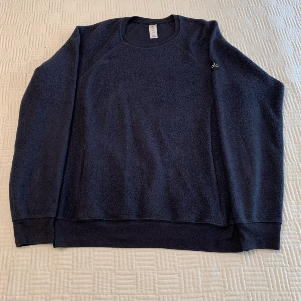 ALO Yoga Men's Dark Blue Crewneck Sweater Size Large